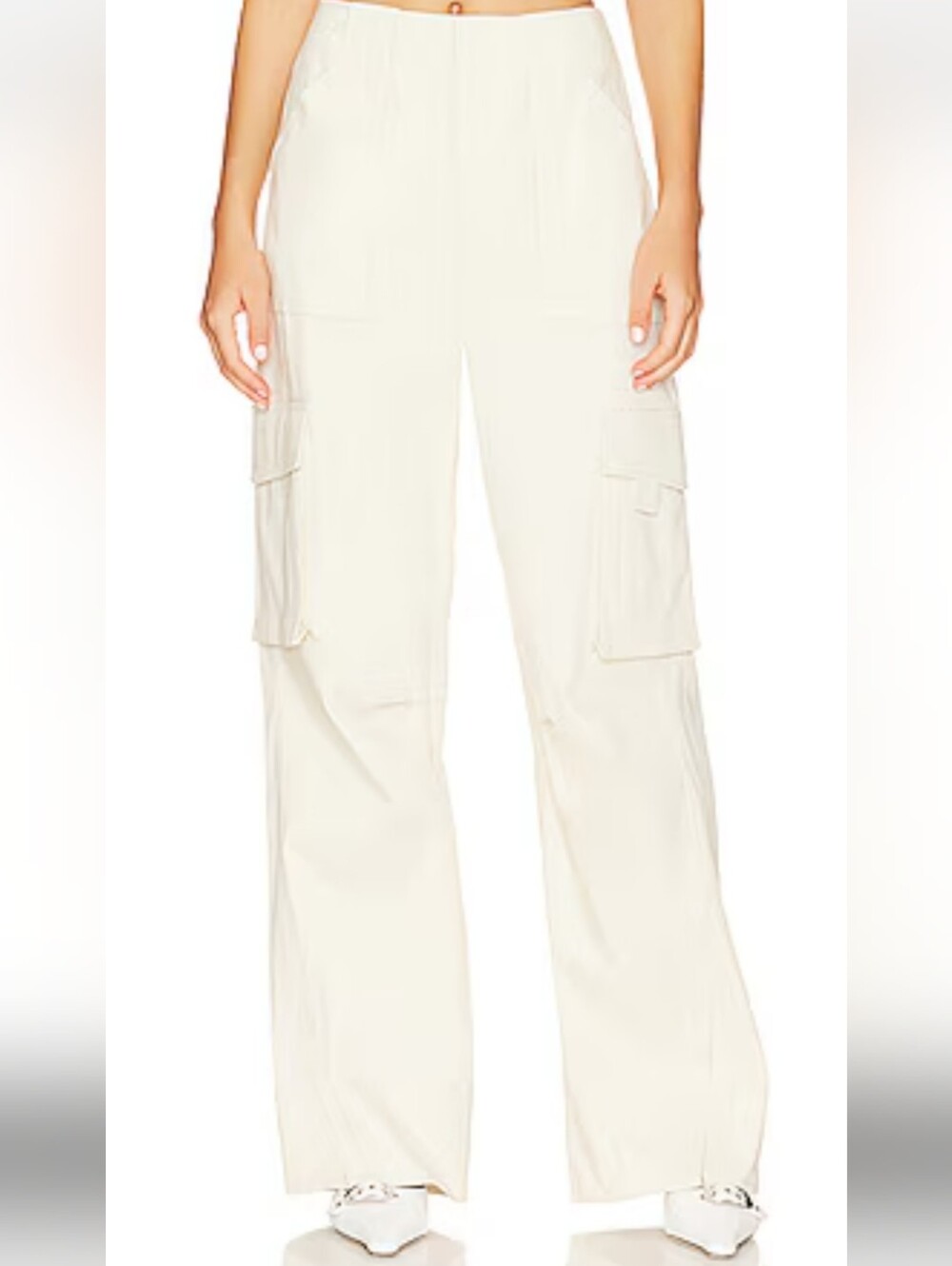 L'Academie from Revolve women’s Wide-Leg Cargo Pants in Cream size XS NWTS